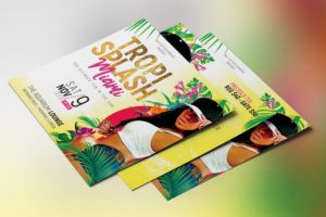 Tropical Party Small Flyer Template