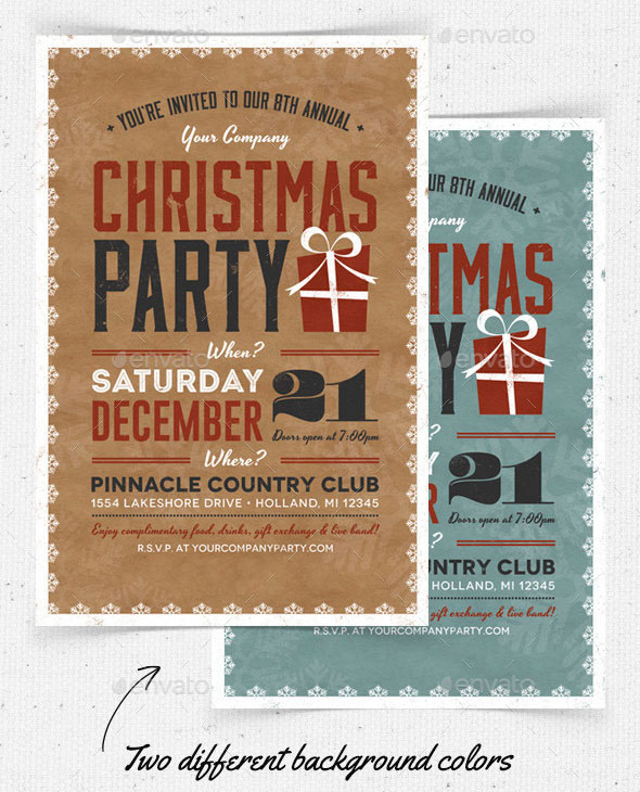 Christmas Party Flyer and Invitation