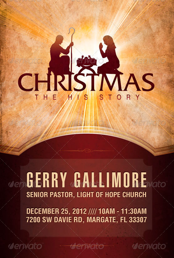 Christmas Story Flyer CD Label Template