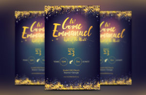 Emmanuel Christmas Cantata Flyer Poster Template