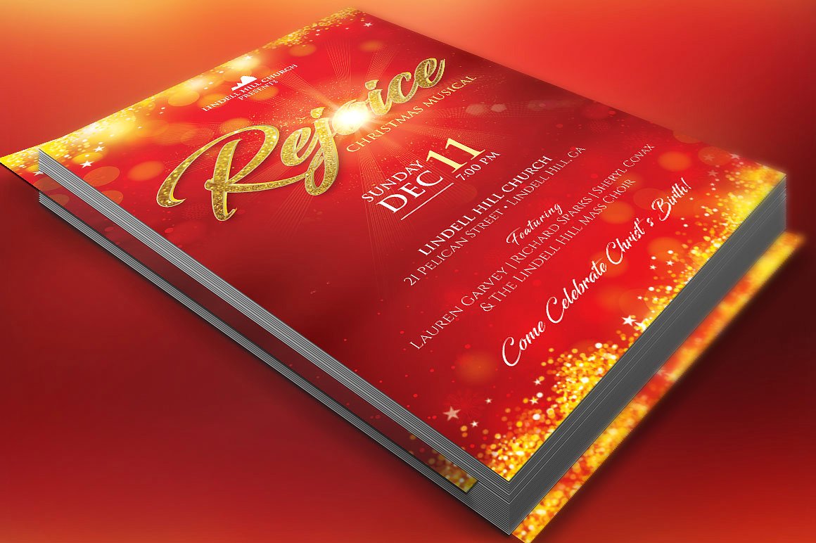 Rejoice Christmas Flyer Poster