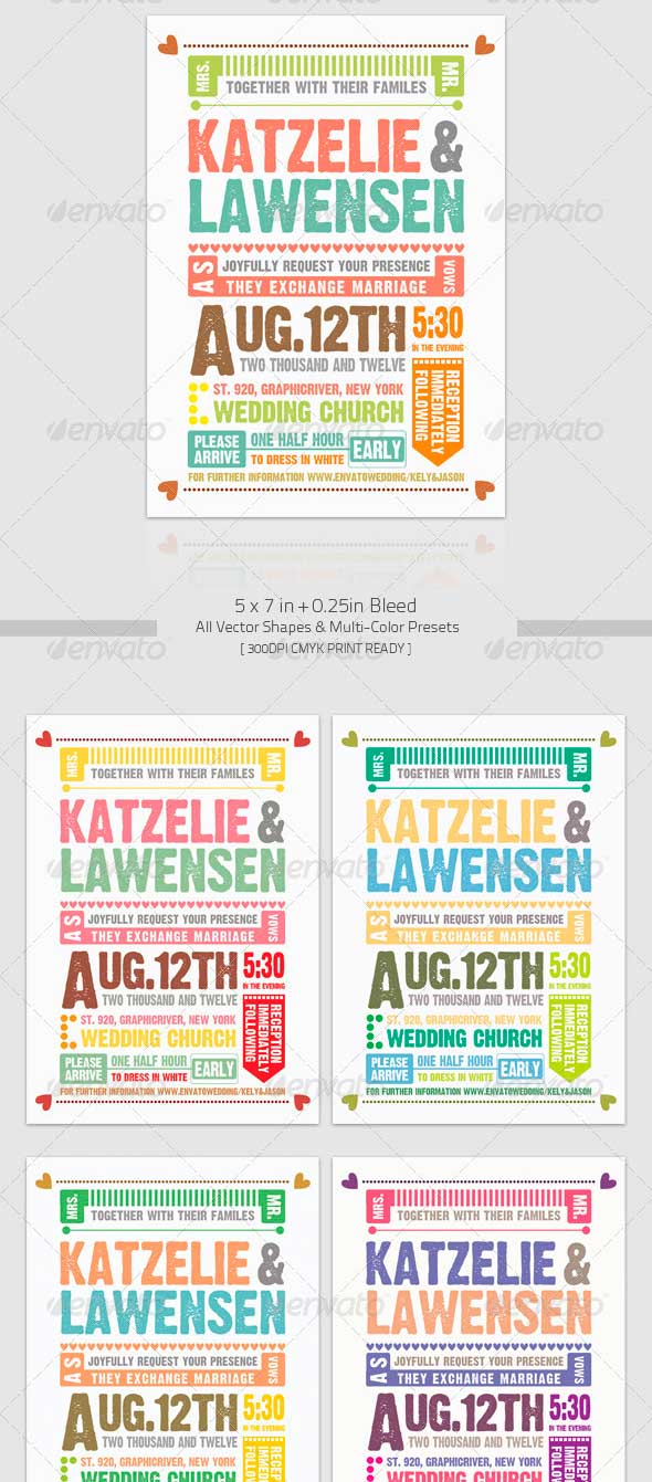 Wedding Invitation Typography