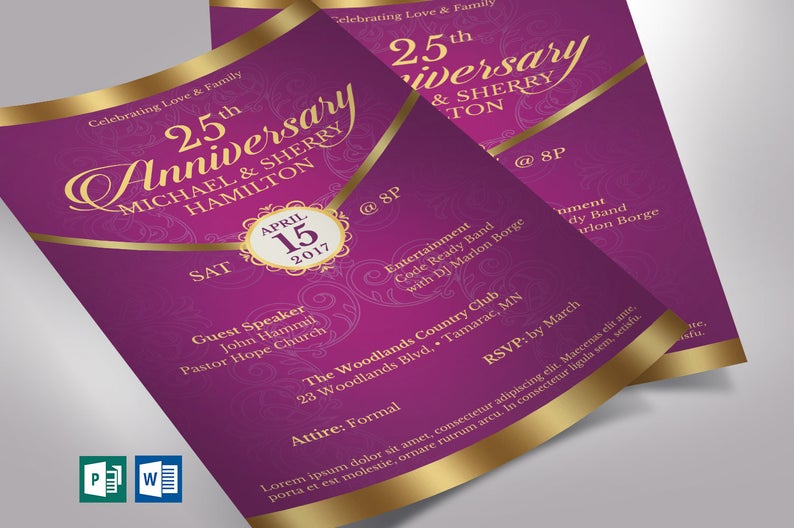 Anniversary Church Flyers