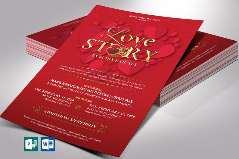 valentines Church Flyers