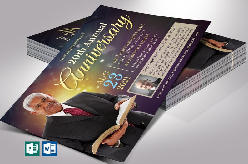 Starlight Pastor Anniversary Flyer