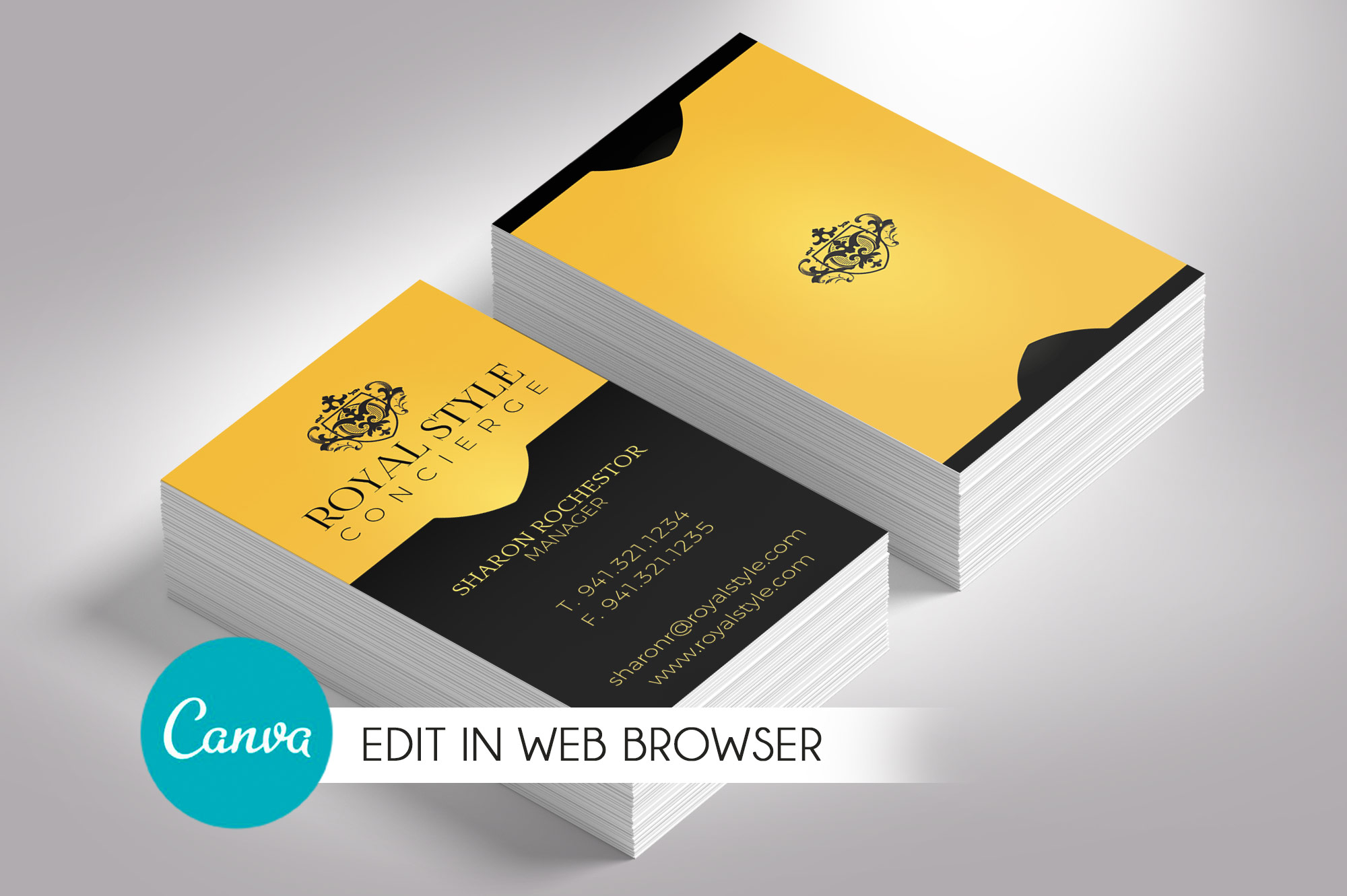 Concierge Business Card Canva Template