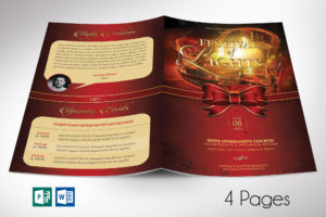 Light Christmas Program Word Publisher Template