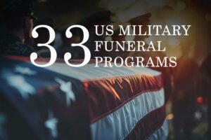 33 US Military Funeral Programs